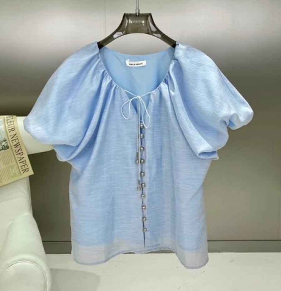 パフデザインスリーブボタントップス　３色展開 - select store mirror meパフデザインスリーブボタントップス　３色展開205687630mirror meselect store mirror me205687630ホワイト