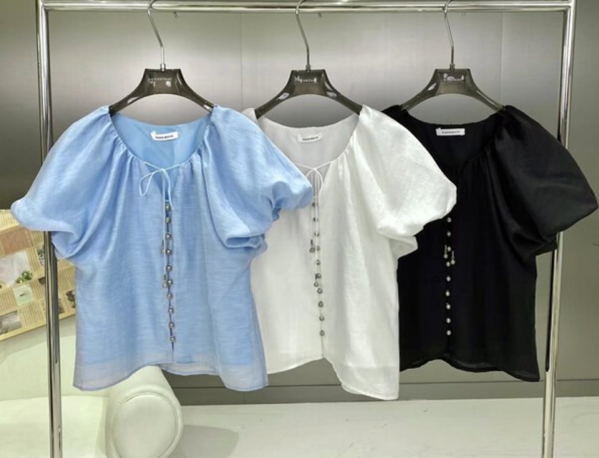 パフデザインスリーブボタントップス　３色展開 - select store mirror meパフデザインスリーブボタントップス　３色展開205687630mirror meselect store mirror me205687630ホワイト