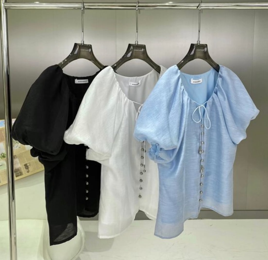 パフデザインスリーブボタントップス　３色展開 - select store mirror meパフデザインスリーブボタントップス　３色展開205687630mirror meselect store mirror me205687630ホワイト