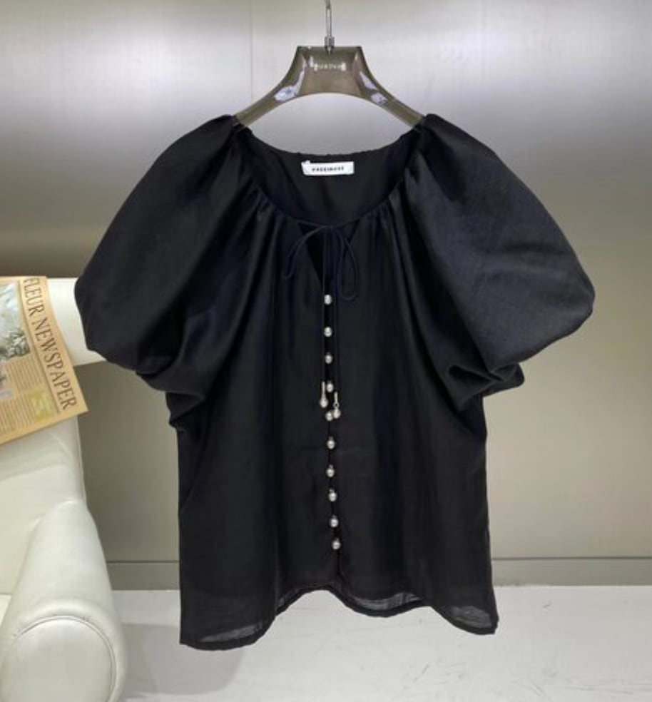 パフデザインスリーブボタントップス　３色展開 - select store mirror meパフデザインスリーブボタントップス　３色展開205687630mirror meselect store mirror me205687630ホワイト