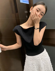 サマーニットオフショルダートップス　３色展開 - select store mirror meサマーニットオフショルダートップス　３色展開207590186mirror meselect store mirror me207590186アイボリーS
