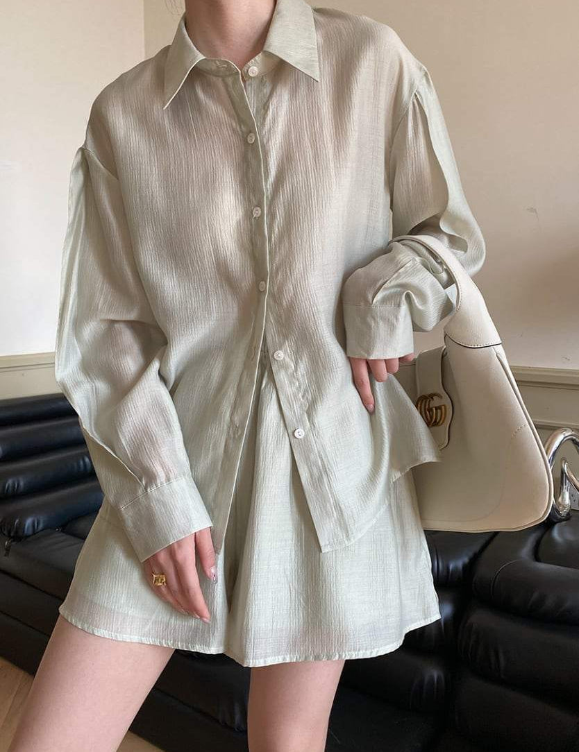 【動画あり】シアークールパンツセットアップ　３色展開 - select store mirror me【動画あり】シアークールパンツセットアップ　３色展開208527791mirror meselect store mirror me208527791ホワイトS