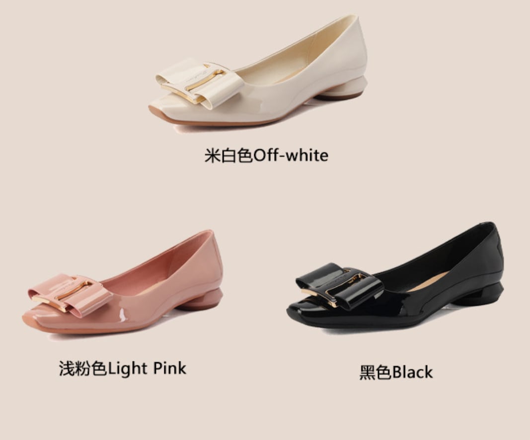 リボンワンポイントローヒールパンプス　３色展開 - select store mirror meリボンワンポイントローヒールパンプス　３色展開210116861mirror meselect store mirror me210116861ホワイト22cm
