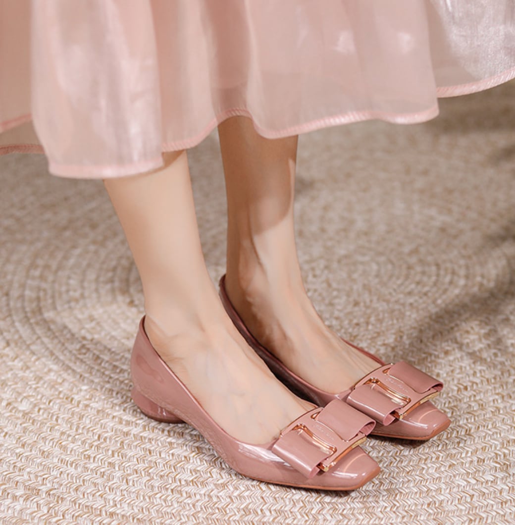 リボンワンポイントローヒールパンプス　３色展開 - select store mirror meリボンワンポイントローヒールパンプス　３色展開210116861mirror meselect store mirror me210116861ホワイト22cm