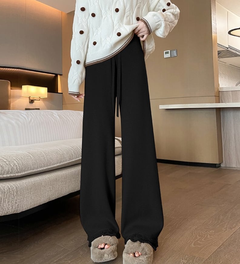 【動画あり】裾ダブルフリンジニットワイドパンツ　３色展開 - select store mirror me【動画あり】裾ダブルフリンジニットワイドパンツ　３色展開221848062mirror meselect store mirror me221848062ホワイト