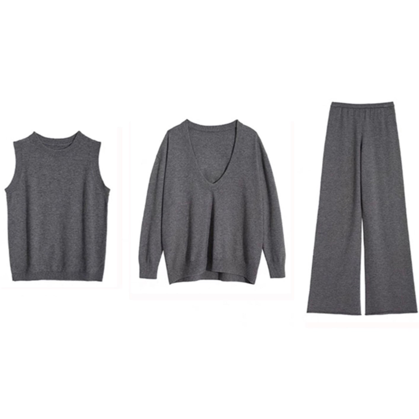 ノースリーブ＆フレアパンツ＆ルーズセーター３点セット　３色展開 - select store mirror meノースリーブ＆フレアパンツ＆ルーズセーター３点セット　３色展開156168846mirror meselect store mirror me156168846ベージュ S