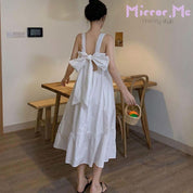 【動画あり】バックオープンビッグリボンコットンワンピース　３色展開 - select store mirror me【動画あり】バックオープンビッグリボンコットンワンピース　３色展開52695518mirror meselect store mirror me52695518ホワイトS