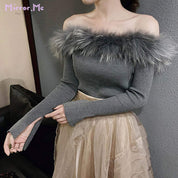 ＜インスタグラマー様ご愛用＞【動画あり】ボリュームファーネックスリットニットトップス　３色展開 - select store mirror me＜インスタグラマー様ご愛用＞【動画あり】ボリュームファーネックスリットニットトップス　３色展開76987381mirror meselect store mirror me76987381ホワイト
