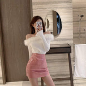 ＜インスタグラマー様ご愛用＞【動画あり】ボリュームファーネックスリットニットトップス　３色展開 - select store mirror me＜インスタグラマー様ご愛用＞【動画あり】ボリュームファーネックスリットニットトップス　３色展開76987381mirror meselect store mirror me76987381ホワイト