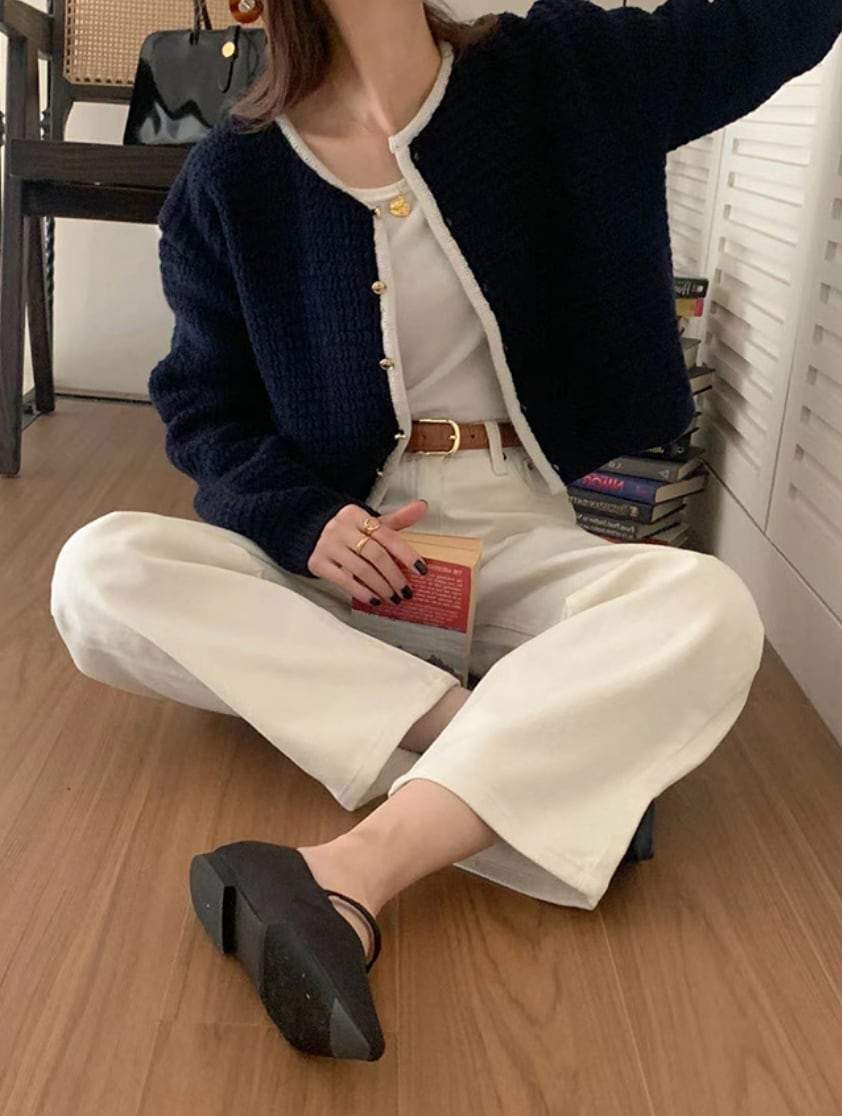 【高品質ウール30％】【動画あり】バイカラーラインカーディガン　３色展開 - select store mirror me【高品質ウール30％】【動画あり】バイカラーラインカーディガン　３色展開191453380mirror meselect store mirror me191453380オールホワイト