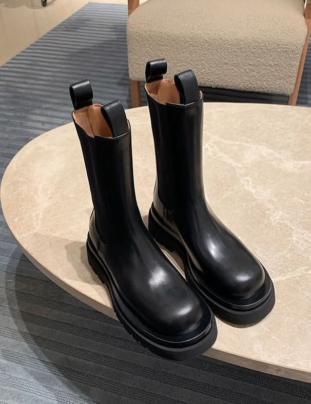 【動画あり】リアルレザーサイドゴアミディアムブーツ　３色＆２タイプ展開 - select store mirror me【動画あり】リアルレザーサイドゴアミディアムブーツ　３色＆２タイプ展開188701282mirror meselect store mirror me188701282ホワイト×スタンダードタイプ22.5cm