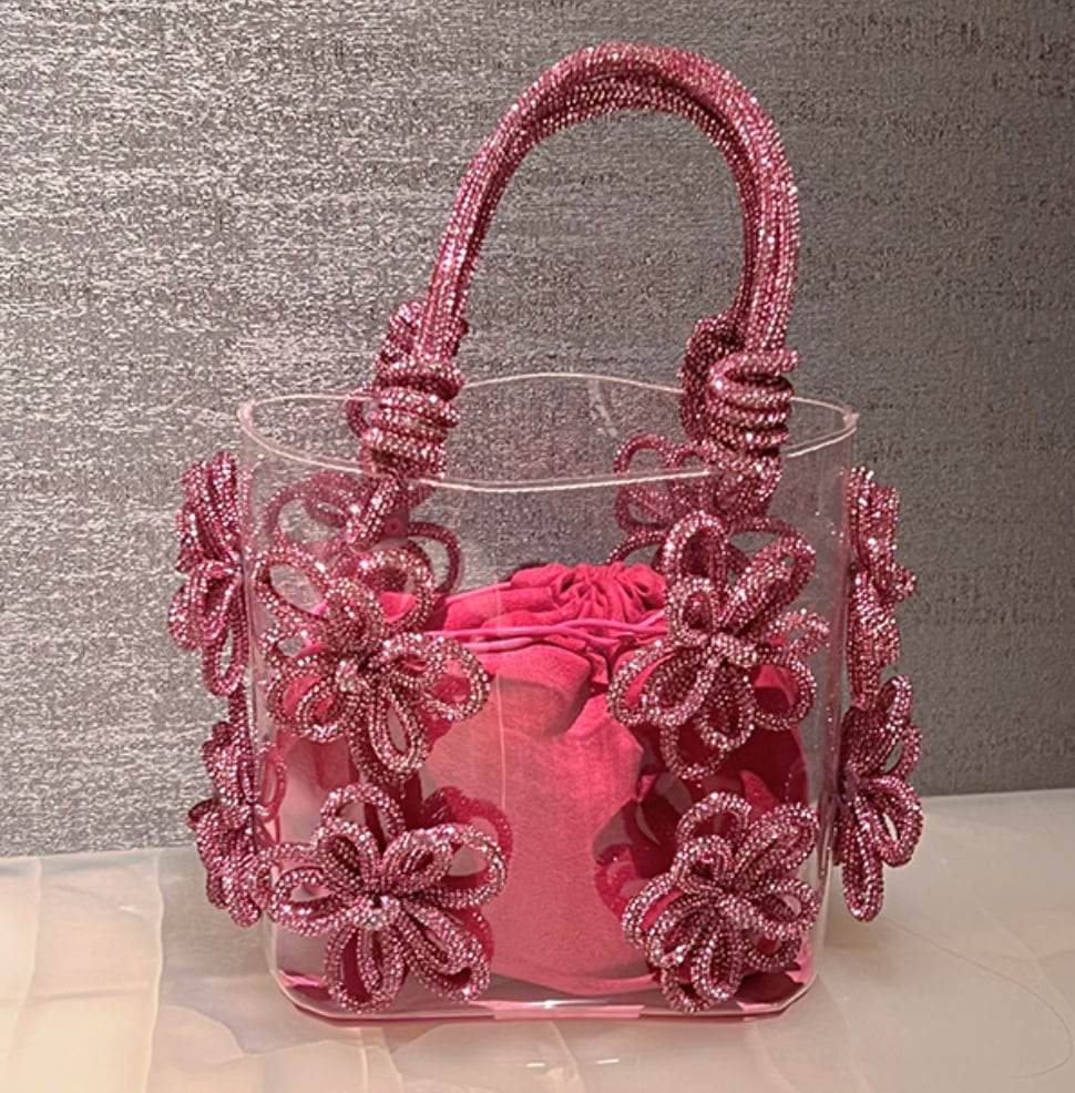 【動画あり】フラワービジューハイデザインクリアバッグ　３種３色展開 - select store mirror me【動画あり】フラワービジューハイデザインクリアバッグ　３種３色展開206542803mirror meselect store mirror me206542803シルバー×小サイズ