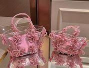 【動画あり】フラワービジューハイデザインクリアバッグ　３種３色展開 - select store mirror me【動画あり】フラワービジューハイデザインクリアバッグ　３種３色展開206542803mirror meselect store mirror me206542803シルバー×小サイズ