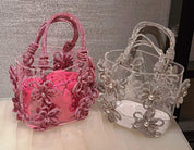 【動画あり】フラワービジューハイデザインクリアバッグ　３種３色展開 - select store mirror me【動画あり】フラワービジューハイデザインクリアバッグ　３種３色展開206542803mirror meselect store mirror me206542803シルバー×小サイズ