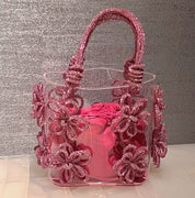 【動画あり】フラワービジューハイデザインクリアバッグ　３種３色展開 - select store mirror me【動画あり】フラワービジューハイデザインクリアバッグ　３種３色展開206542803mirror meselect store mirror me206542803シルバー×小サイズ