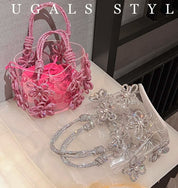 【動画あり】フラワービジューハイデザインクリアバッグ　３種３色展開 - select store mirror me【動画あり】フラワービジューハイデザインクリアバッグ　３種３色展開206542803mirror meselect store mirror me206542803シルバー×小サイズ
