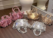 【動画あり】フラワービジューハイデザインクリアバッグ　３種３色展開 - select store mirror me【動画あり】フラワービジューハイデザインクリアバッグ　３種３色展開206542803mirror meselect store mirror me206542803シルバー×小サイズ