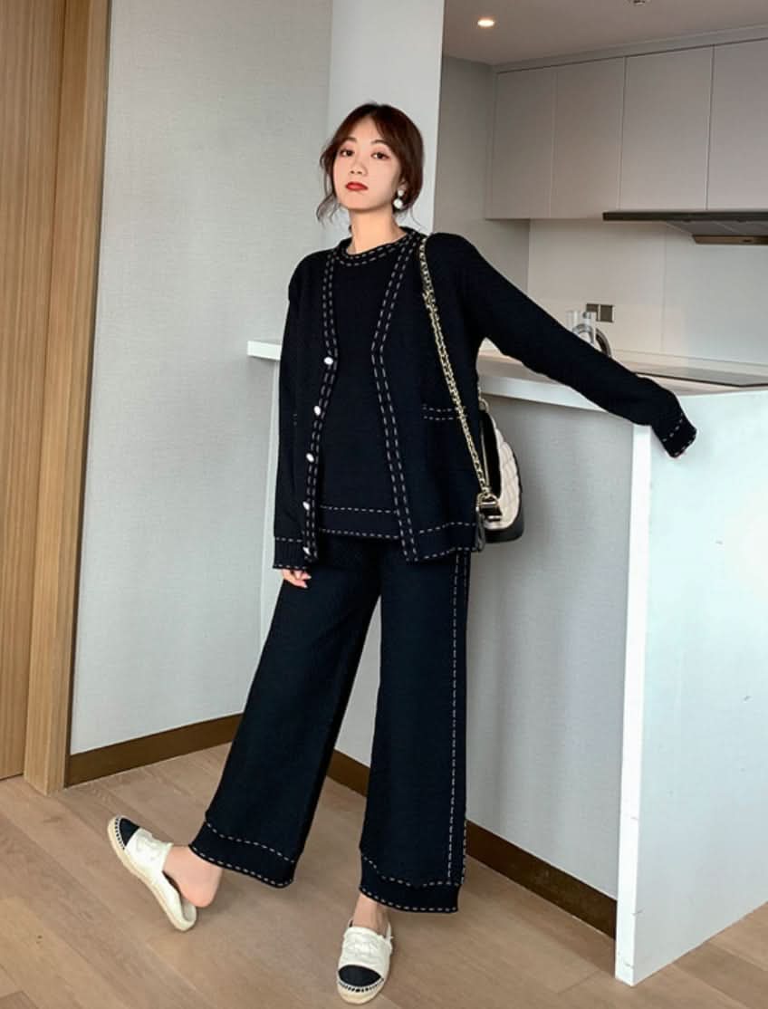バイカラーステッチセットアップ３点セット - select store mirror meバイカラーステッチセットアップ３点セット189321984mirror meselect store mirror me189321984S