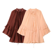 ルーズフリルドレス