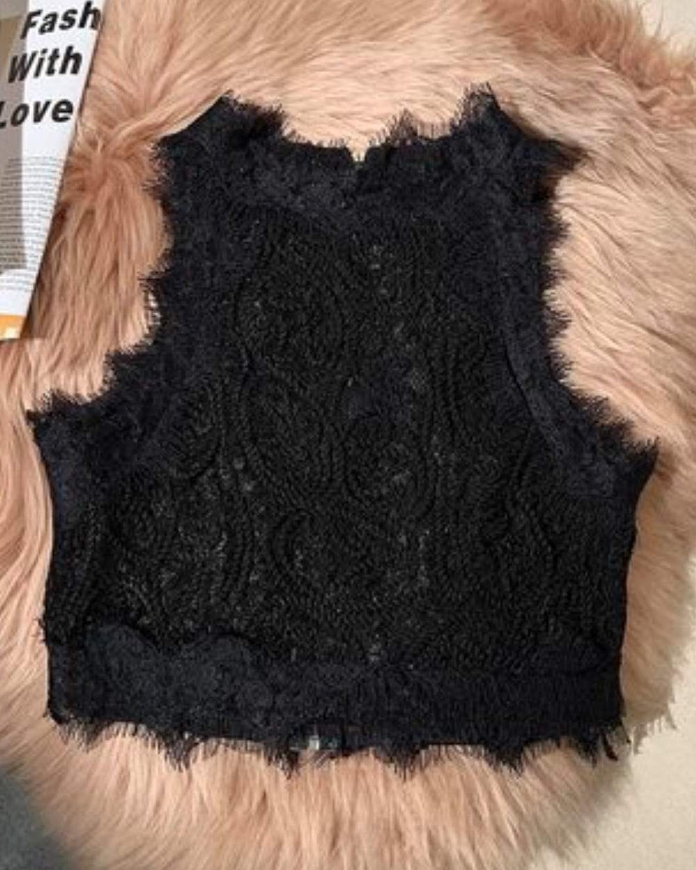 【動画あり】バックジップ刺繍レースショート丈タンクトップ　４色展開 - select store mirror me【動画あり】バックジップ刺繍レースショート丈タンクトップ　４色展開141618069mirror meselect store mirror me141618069ホワイト S