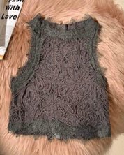【動画あり】バックジップ刺繍レースショート丈タンクトップ　４色展開 - select store mirror me【動画あり】バックジップ刺繍レースショート丈タンクトップ　４色展開141618069mirror meselect store mirror me141618069ホワイト S