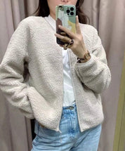 ノーカラージップボアジャケット　４色展開 - select store mirror meノーカラージップボアジャケット　４色展開159199288mirror meselect store mirror me159199288オフホワイト S