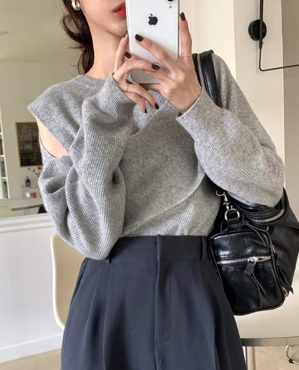ミックスデザインカットルーズニット　４色展開 - select store mirror meミックスデザインカットルーズニット　４色展開159911847mirror meselect store mirror me159911847ベージュ