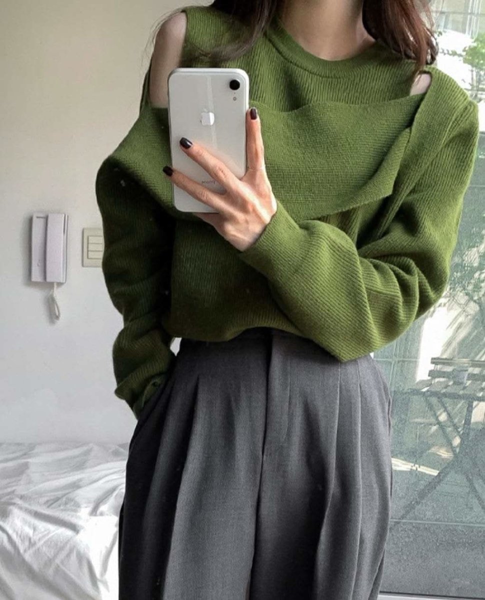 ミックスデザインカットルーズニット　４色展開 - select store mirror meミックスデザインカットルーズニット　４色展開159911847mirror meselect store mirror me159911847ベージュ