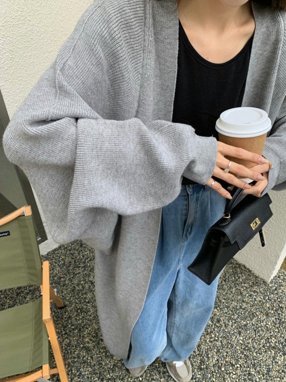シンプルカラーロングカーディガン　４色展開 - select store mirror meシンプルカラーロングカーディガン　４色展開186886385mirror meselect store mirror me186886385アイボリーS