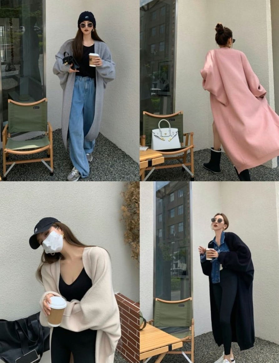 シンプルカラーロングカーディガン　４色展開 - select store mirror meシンプルカラーロングカーディガン　４色展開186886385mirror meselect store mirror me186886385アイボリーS