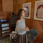 【動画あり】オフショルダードレープニットトップス　４色展開 - select store mirror me【動画あり】オフショルダードレープニットトップス　４色展開187956438mirror meselect store mirror me187956438ホワイト