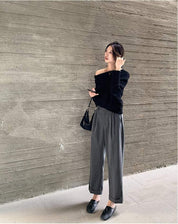【動画あり】オフショルダードレープニットトップス　４色展開 - select store mirror me【動画あり】オフショルダードレープニットトップス　４色展開187956438mirror meselect store mirror me187956438ホワイト