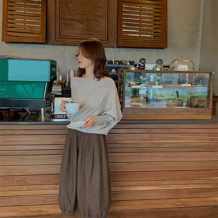 【動画あり】オフショルダードレープニットトップス　４色展開 - select store mirror me【動画あり】オフショルダードレープニットトップス　４色展開187956438mirror meselect store mirror me187956438ホワイト