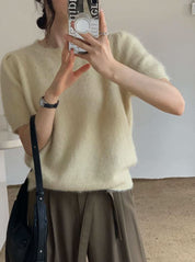 【動画あり】高級モヘア＆ウールニットトップス　４色展開 - select store mirror me【動画あり】高級モヘア＆ウールニットトップス　４色展開190131571mirror meselect store mirror me190131571ホワイト