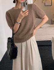 【動画あり】高級モヘア＆ウールニットトップス　４色展開 - select store mirror me【動画あり】高級モヘア＆ウールニットトップス　４色展開190131571mirror meselect store mirror me190131571ホワイト