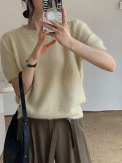 【動画あり】高級モヘア＆ウールニットトップス　４色展開 - select store mirror me【動画あり】高級モヘア＆ウールニットトップス　４色展開190131571mirror meselect store mirror me190131571ホワイト