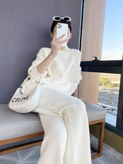 【動画あり】モコポケットタートルニットセットアップ　４色展開 - select store mirror me【動画あり】モコポケットタートルニットセットアップ　４色展開193736334mirror meselect store mirror me193736334ホワイト
