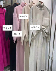 【動画あり】モコポケットタートルニットセットアップ　４色展開 - select store mirror me【動画あり】モコポケットタートルニットセットアップ　４色展開193736334mirror meselect store mirror me193736334ホワイト