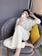 【動画あり】モコポケットタートルニットセットアップ　４色展開 - select store mirror me【動画あり】モコポケットタートルニットセットアップ　４色展開193736334mirror meselect store mirror me193736334ホワイト