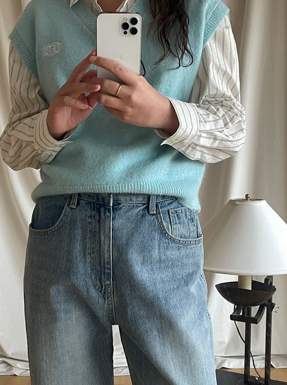 モヘア＆ウールロゴベストニットトップス　４色展開 - select store mirror meモヘア＆ウールロゴベストニットトップス　４色展開198601245mirror meselect store mirror me198601245ホワイト