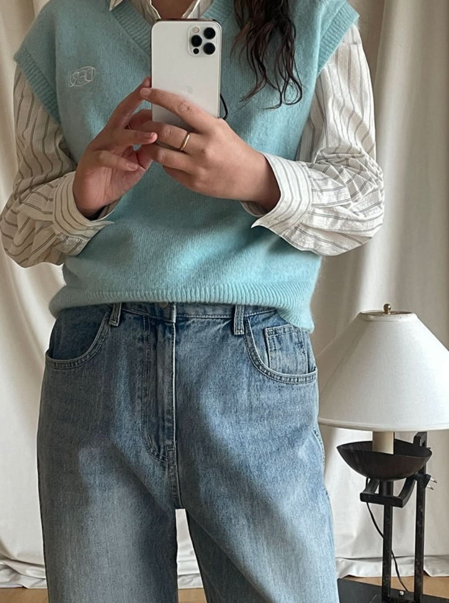 モヘア＆ウールロゴベストニットトップス　４色展開 - select store mirror meモヘア＆ウールロゴベストニットトップス　４色展開198601245mirror meselect store mirror me198601245ホワイト