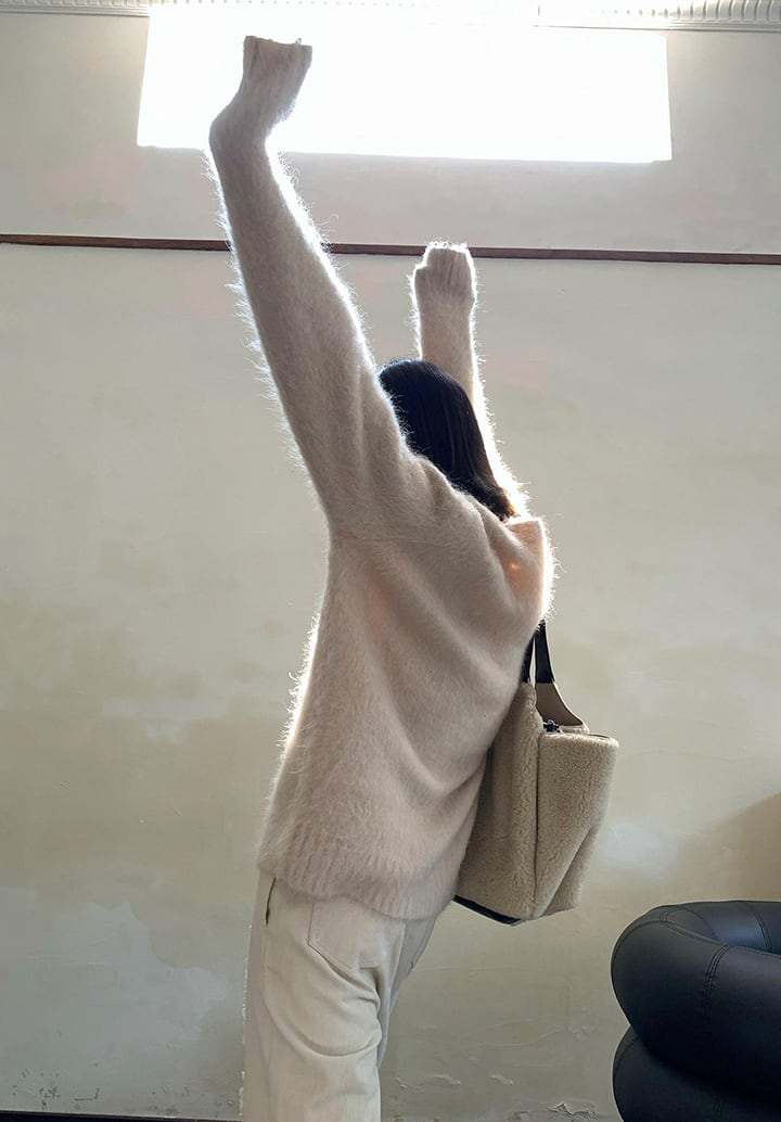 【動画あり】春カラーオーバーモヘアニットトップス　４色展開 - select store mirror me【動画あり】春カラーオーバーモヘアニットトップス　４色展開198668304mirror meselect store mirror me198668304ホワイト