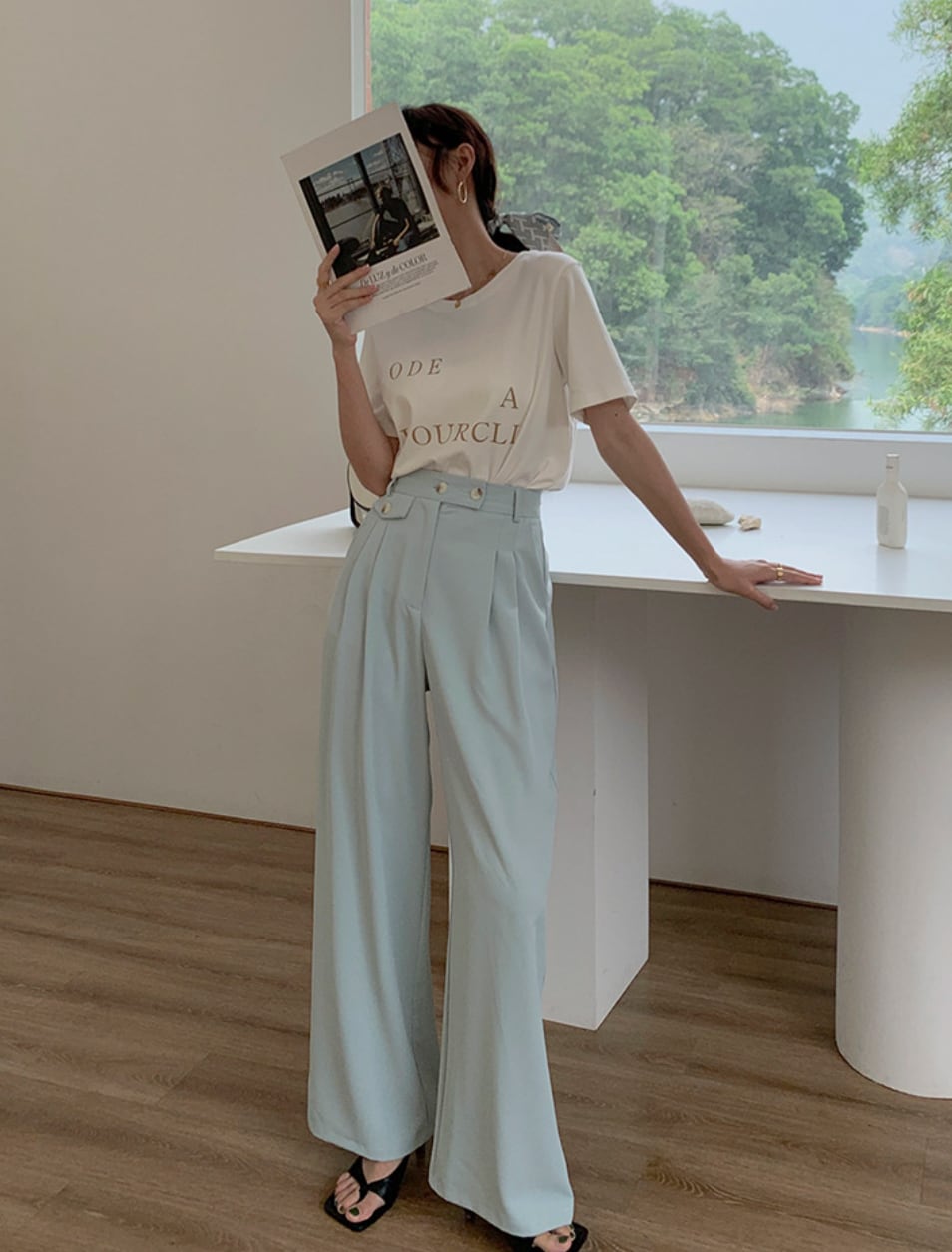 ウエストサイドリボン半袖ジャケパンセットアップ　４色展開 - select store mirror meウエストサイドリボン半袖ジャケパンセットアップ　４色展開198881127mirror meselect store mirror me198881127ライトグレーS