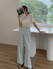 ウエストサイドリボン半袖ジャケパンセットアップ　４色展開 - select store mirror meウエストサイドリボン半袖ジャケパンセットアップ　４色展開198881127mirror meselect store mirror me198881127ライトグレーS