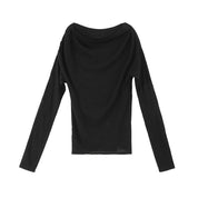 細ラインオフショルダーシースルートップス　４色展開 - select store mirror me細ラインオフショルダーシースルートップス　４色展開200956214mirror meselect store mirror me200956214ホワイト