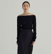 細ラインオフショルダーシースルートップス　４色展開 - select store mirror me細ラインオフショルダーシースルートップス　４色展開200956214mirror meselect store mirror me200956214ホワイト
