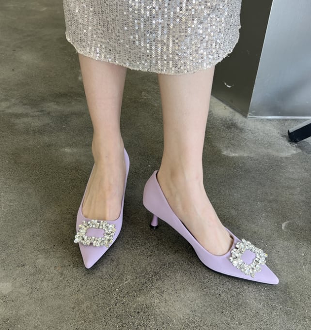 スクエアビジューローヒールパンプス　４色展開 - select store mirror meスクエアビジューローヒールパンプス　４色展開201182742mirror meselect store mirror me201182742アイボリー22.5cm