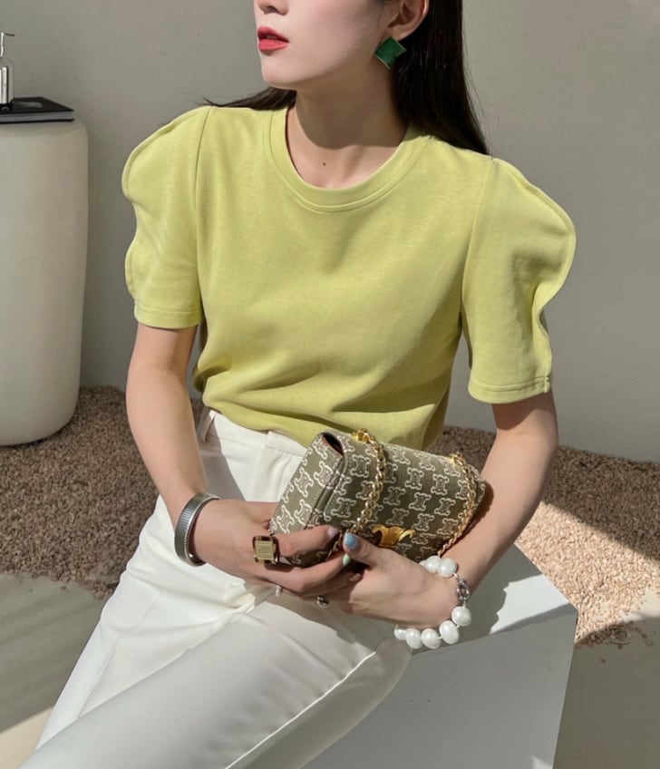 パフスリーブシンプルカラートップス　４色展開 - select store mirror meパフスリーブシンプルカラートップス　４色展開205695511mirror meselect store mirror me205695511ホワイト