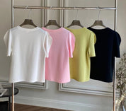 パフスリーブシンプルカラートップス　４色展開 - select store mirror meパフスリーブシンプルカラートップス　４色展開205695511mirror meselect store mirror me205695511ホワイト