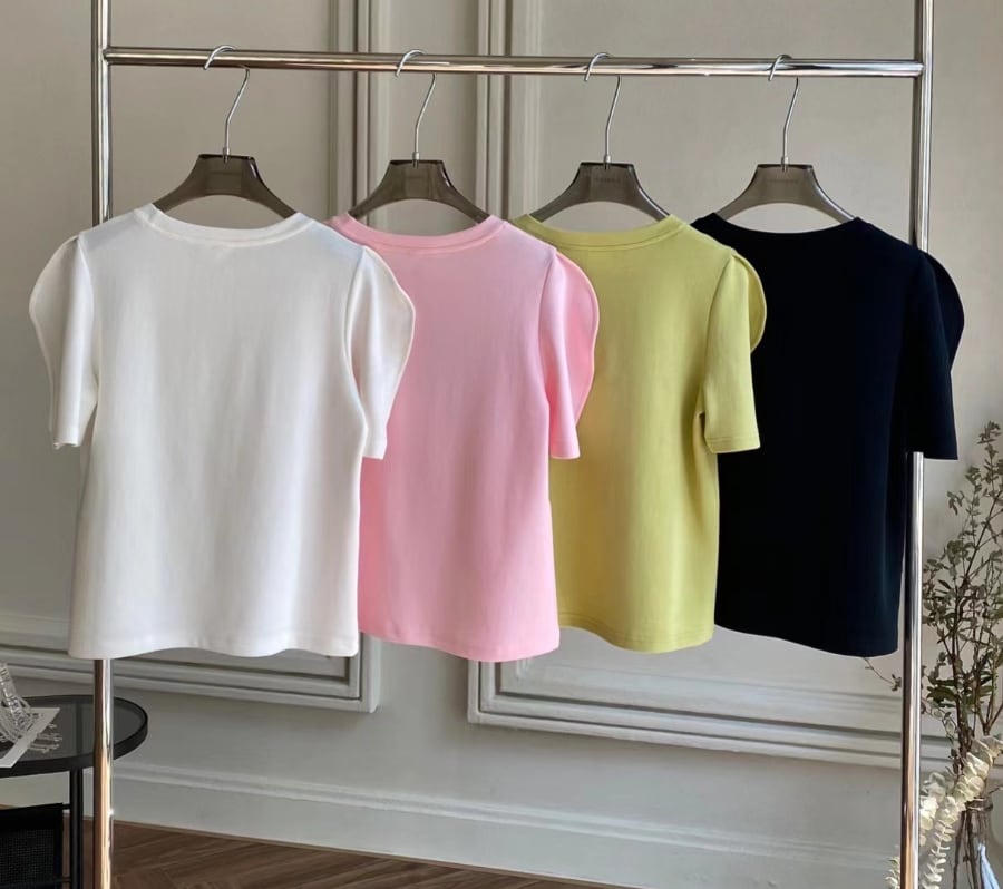 パフスリーブシンプルカラートップス　４色展開 - select store mirror meパフスリーブシンプルカラートップス　４色展開205695511mirror meselect store mirror me205695511ホワイト